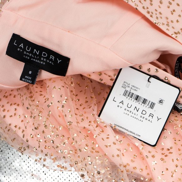 NWT Laundry by Shelli Segal Sequined Tiered   Gown - Picture 9 of 9